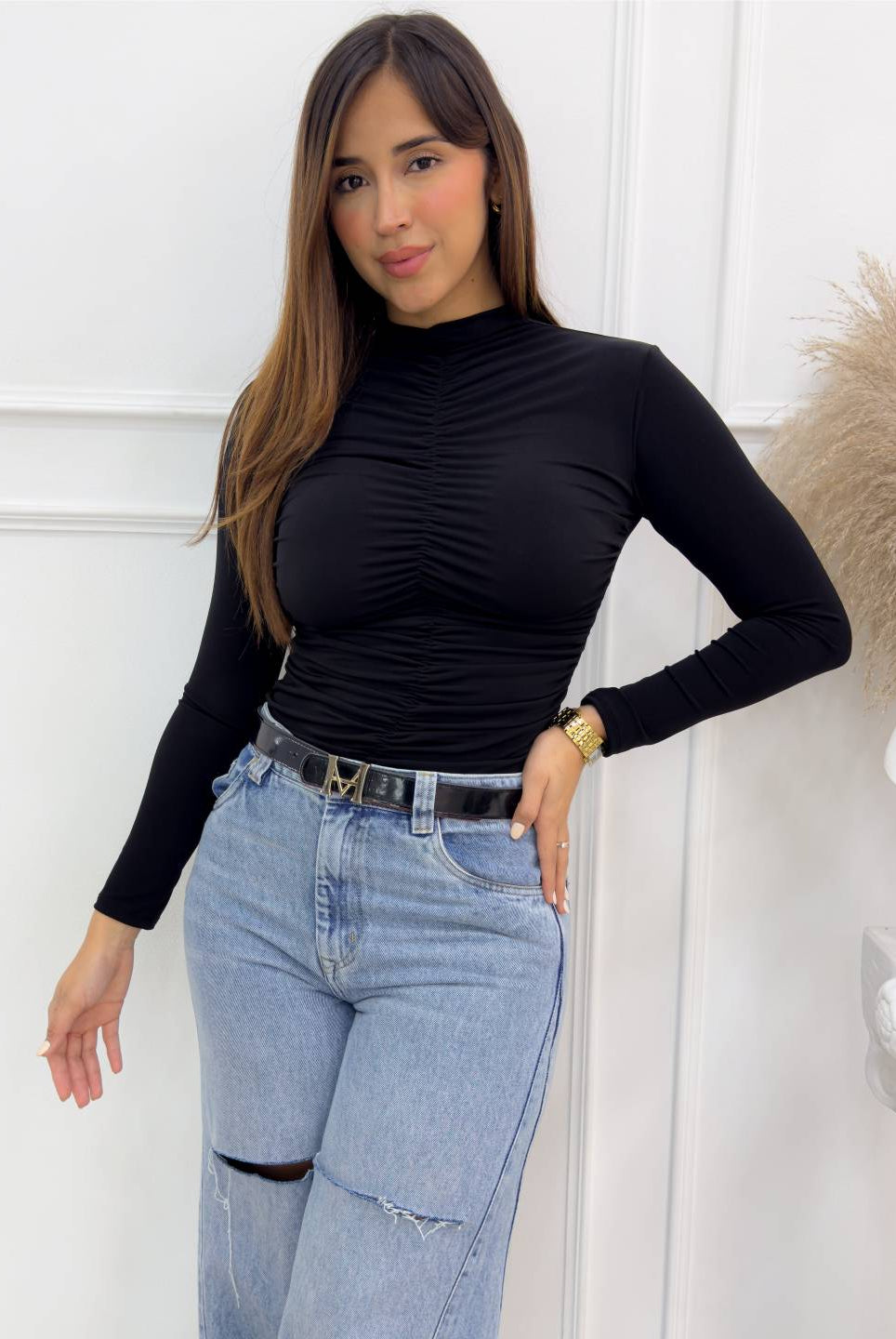 BLUSA MATILDA NEGRA - Tienda Coral