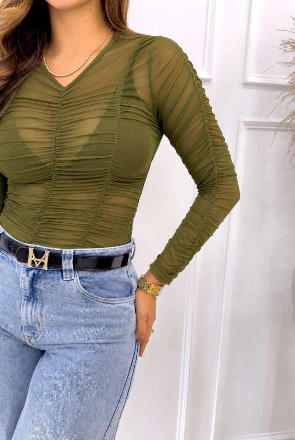 BLUSA AGHATA VERDE - Tienda Coral