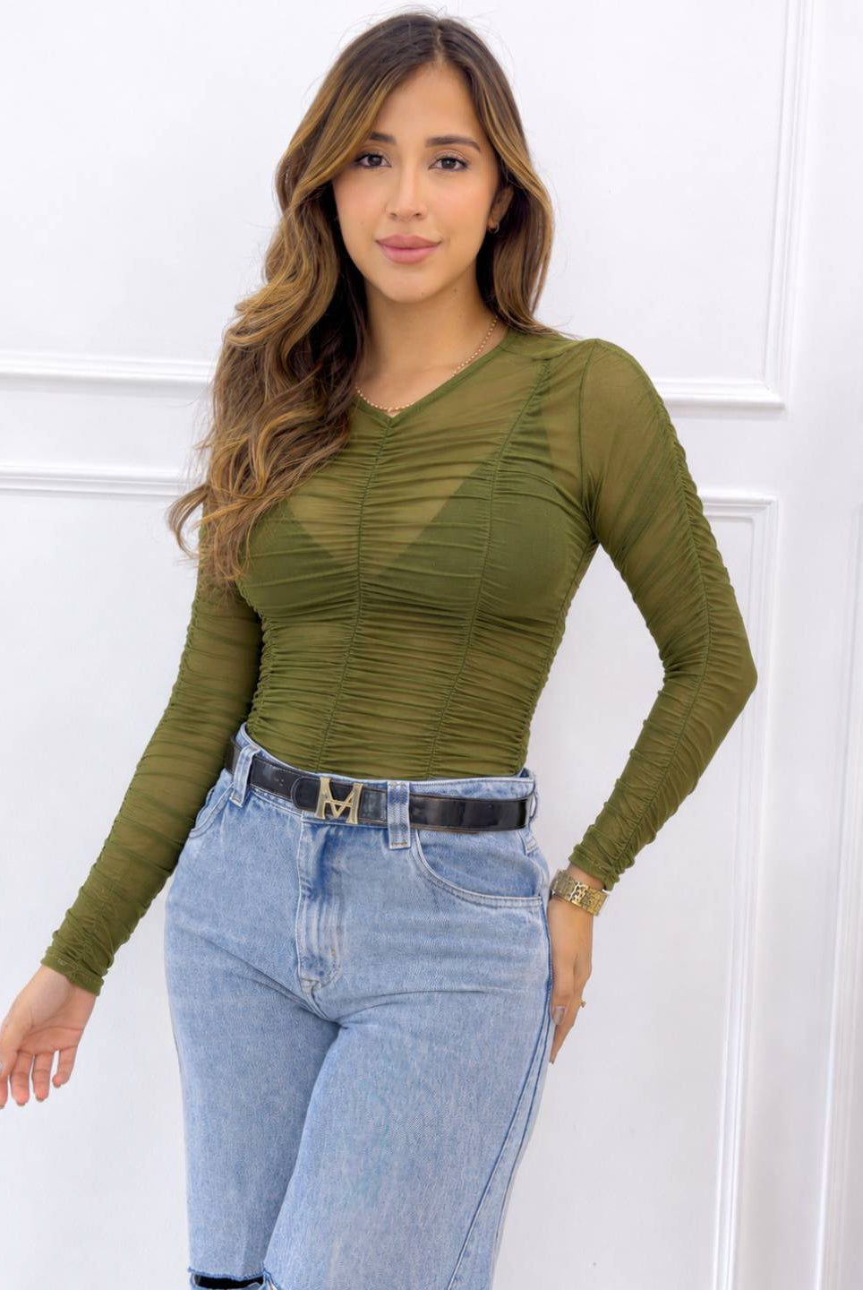 BLUSA AGHATA VERDE - Tienda Coral