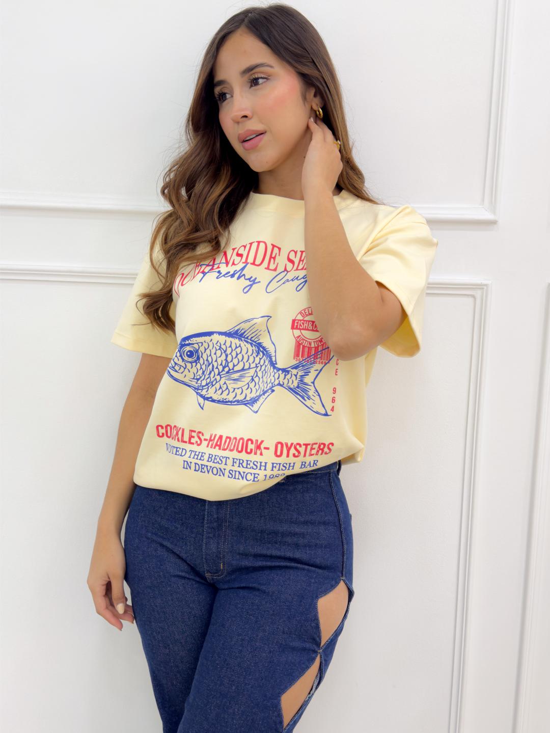 CAMISETA FRESHY AMARILLA - Tienda Coral