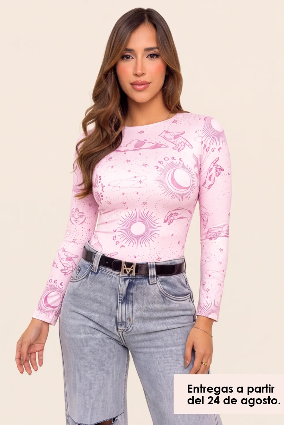 Body rosado de moda para mujer -Tienda Coral