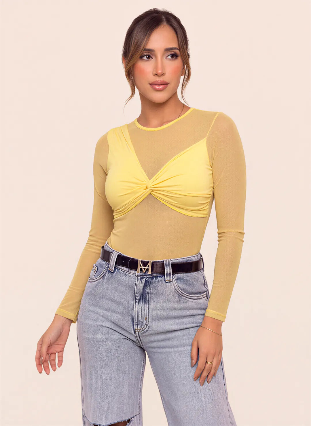 BLUSA GEMMA AMARILLA - Tienda Coral