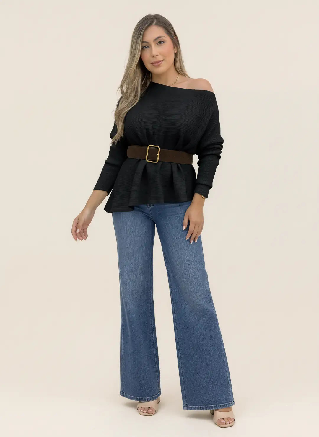 BLUSA TEJIDA DENIS NEGRA - Tienda Coral