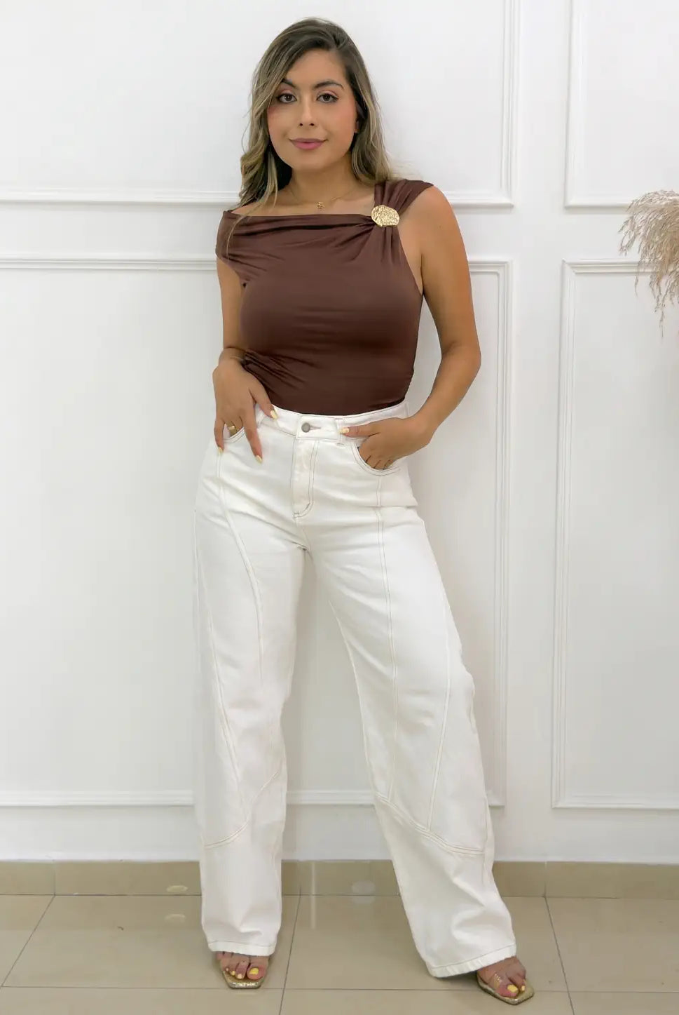 BLUSA AFRODITA CAFE - Tienda Coral