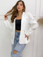 BLAZER OVERSIZE WN BLANCO - Tienda Coral
