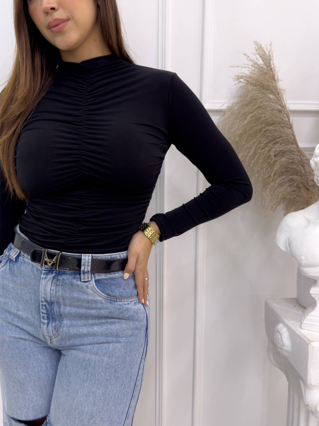 BLUSA MATILDA NEGRA - Tienda Coral