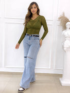 BLUSA AGHATA VERDE - Tienda Coral
