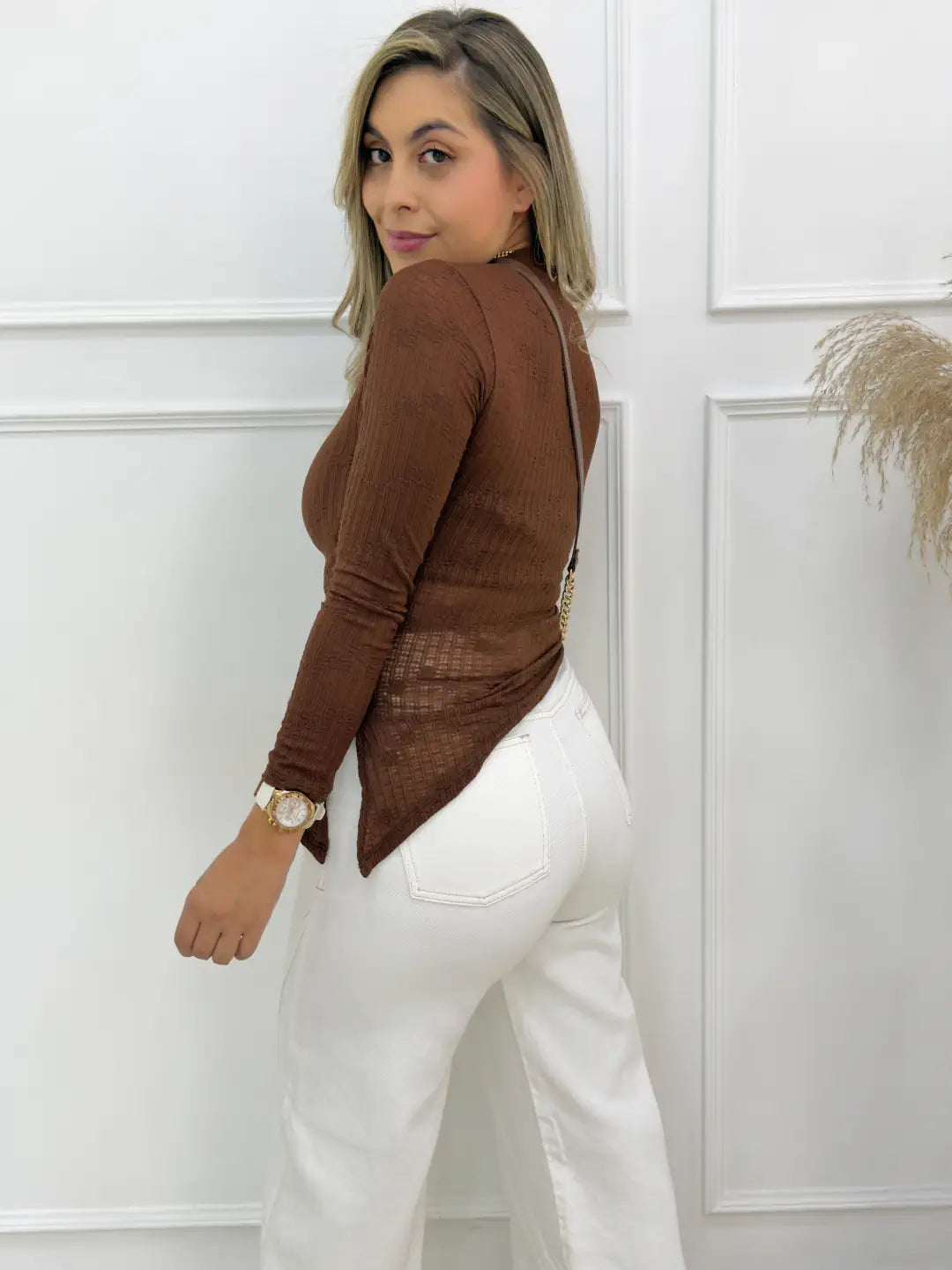 BLUSA AITANA CAFE - Tienda Coral