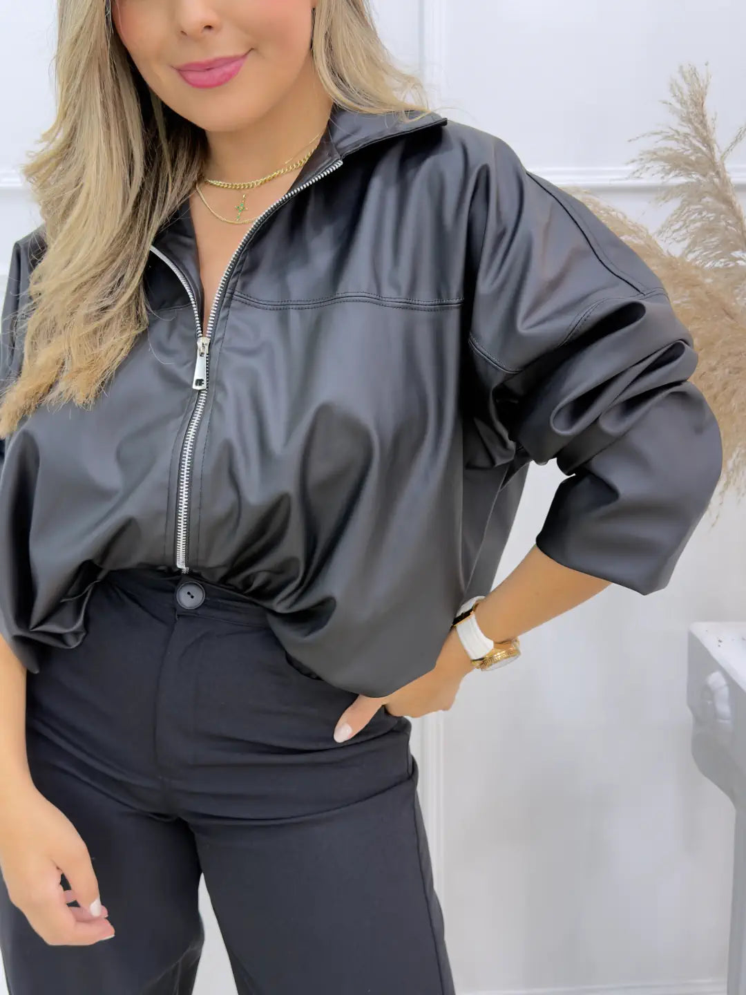 CHAQUETA CHARLOTTE NEGRA - Tienda Coral