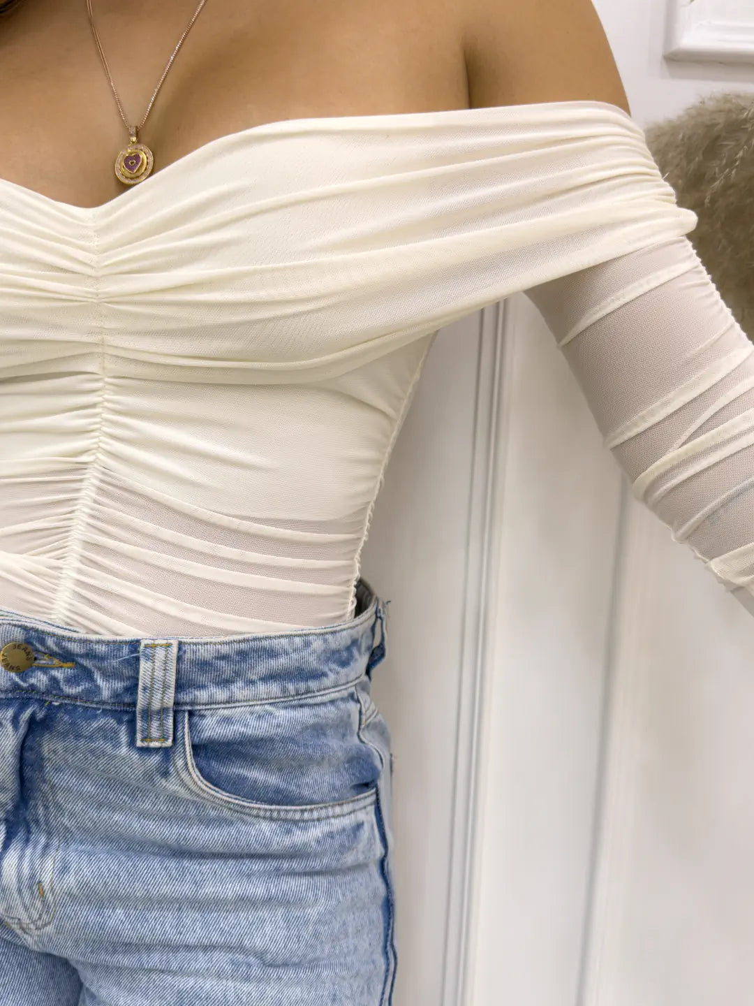 BLUSA ELIANA MARFIL - Tienda Coral