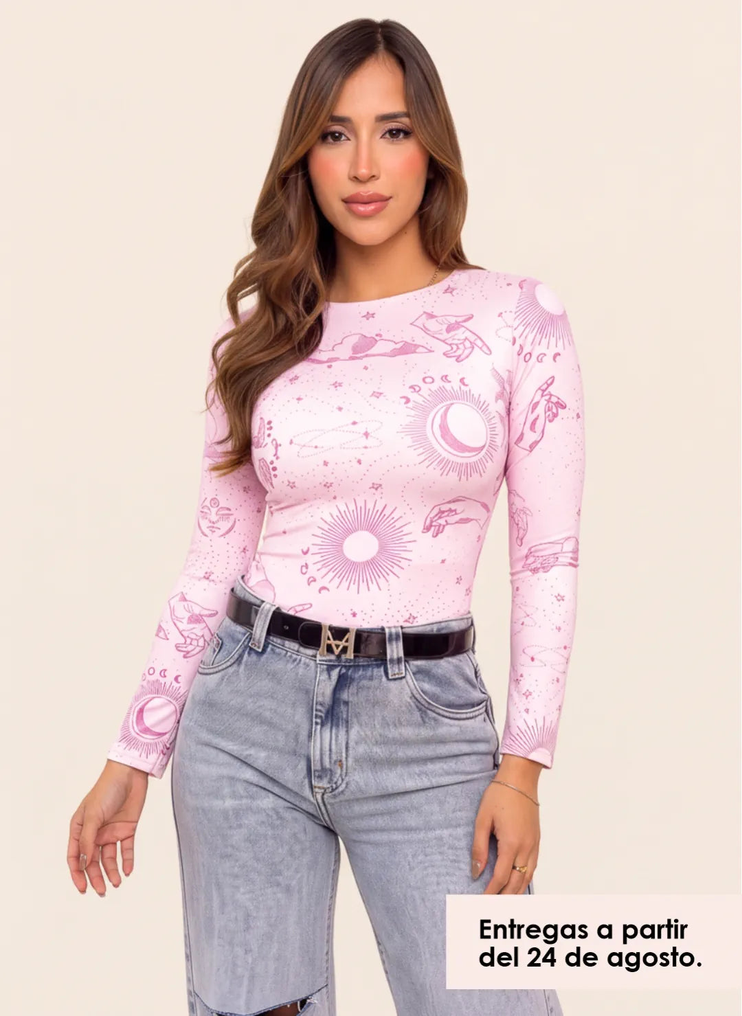 Body rosado de moda para mujer -Tienda Coral