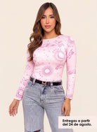 Body rosado de moda para mujer -Tienda Coral