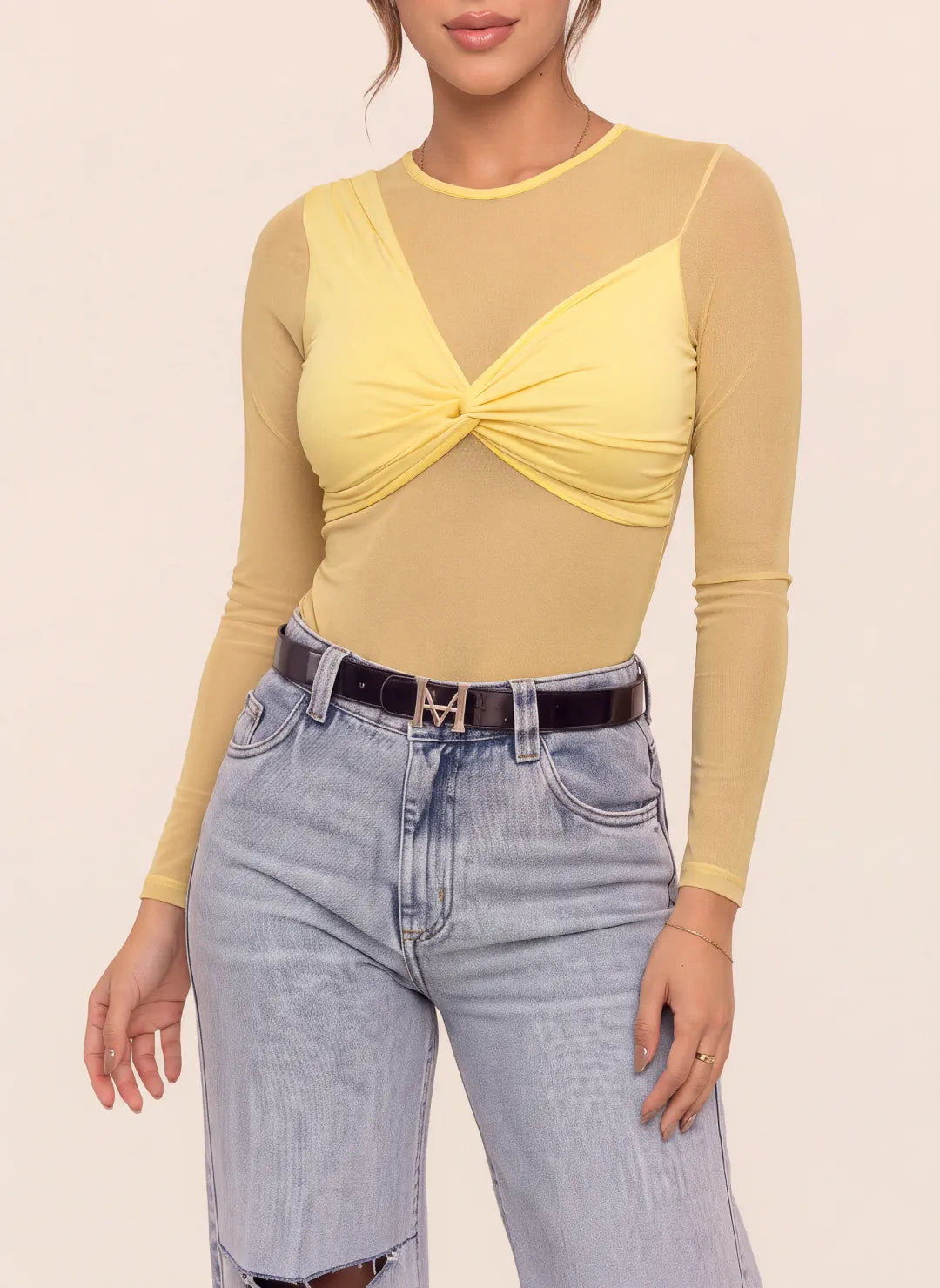 BLUSA GEMMA AMARILLA - Tienda Coral