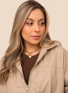 CHAQUETA CHARLOTTE BEIGE - Tienda Coral