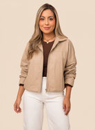CHAQUETA CHARLOTTE BEIGE - Tienda Coral
