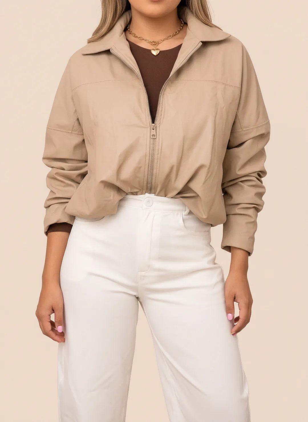 CHAQUETA CHARLOTTE BEIGE - Tienda Coral
