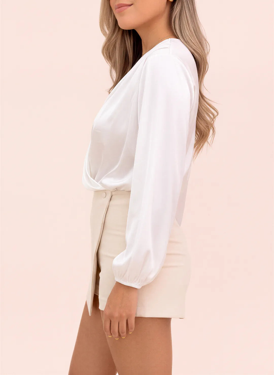 BLUSA VICTORIA SATIN MARFIL - Tienda Coral