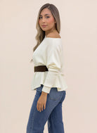 BLUSA TEJIDA DENIS BEIGE - Tienda Coral