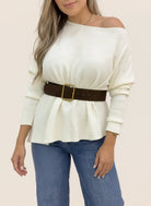 BLUSA TEJIDA DENIS BEIGE - Tienda Coral
