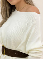 BLUSA TEJIDA DENIS BEIGE - Tienda Coral