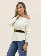 BLUSA TEJIDA DENIS BEIGE - Tienda Coral