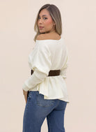 BLUSA TEJIDA DENIS BEIGE - Tienda Coral