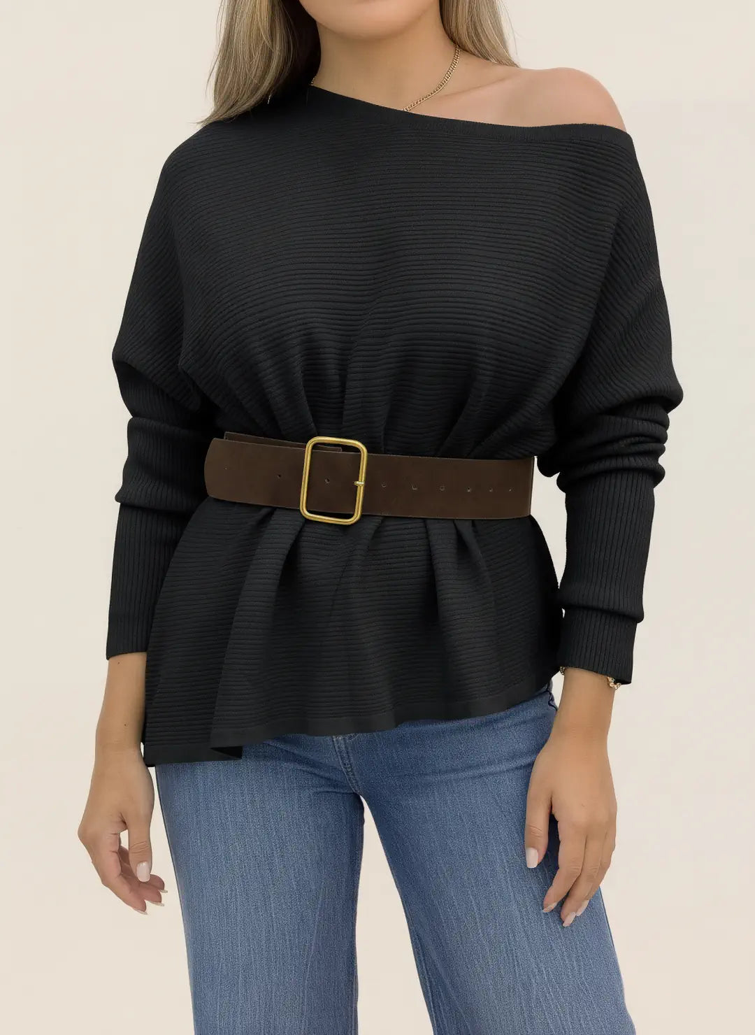 BLUSA TEJIDA DENIS NEGRA - Tienda Coral