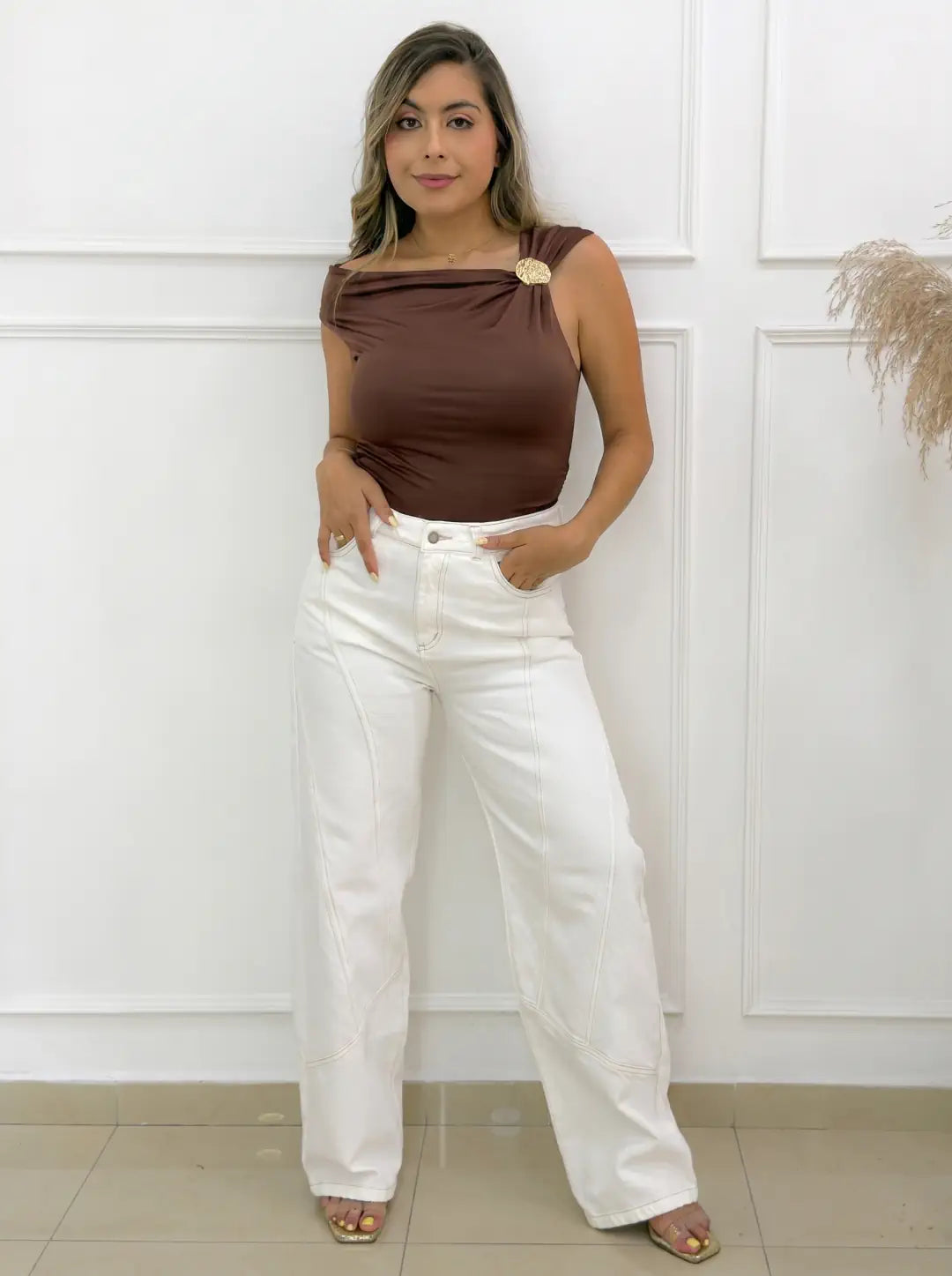 BLUSA AFRODITA CAFE - Tienda Coral