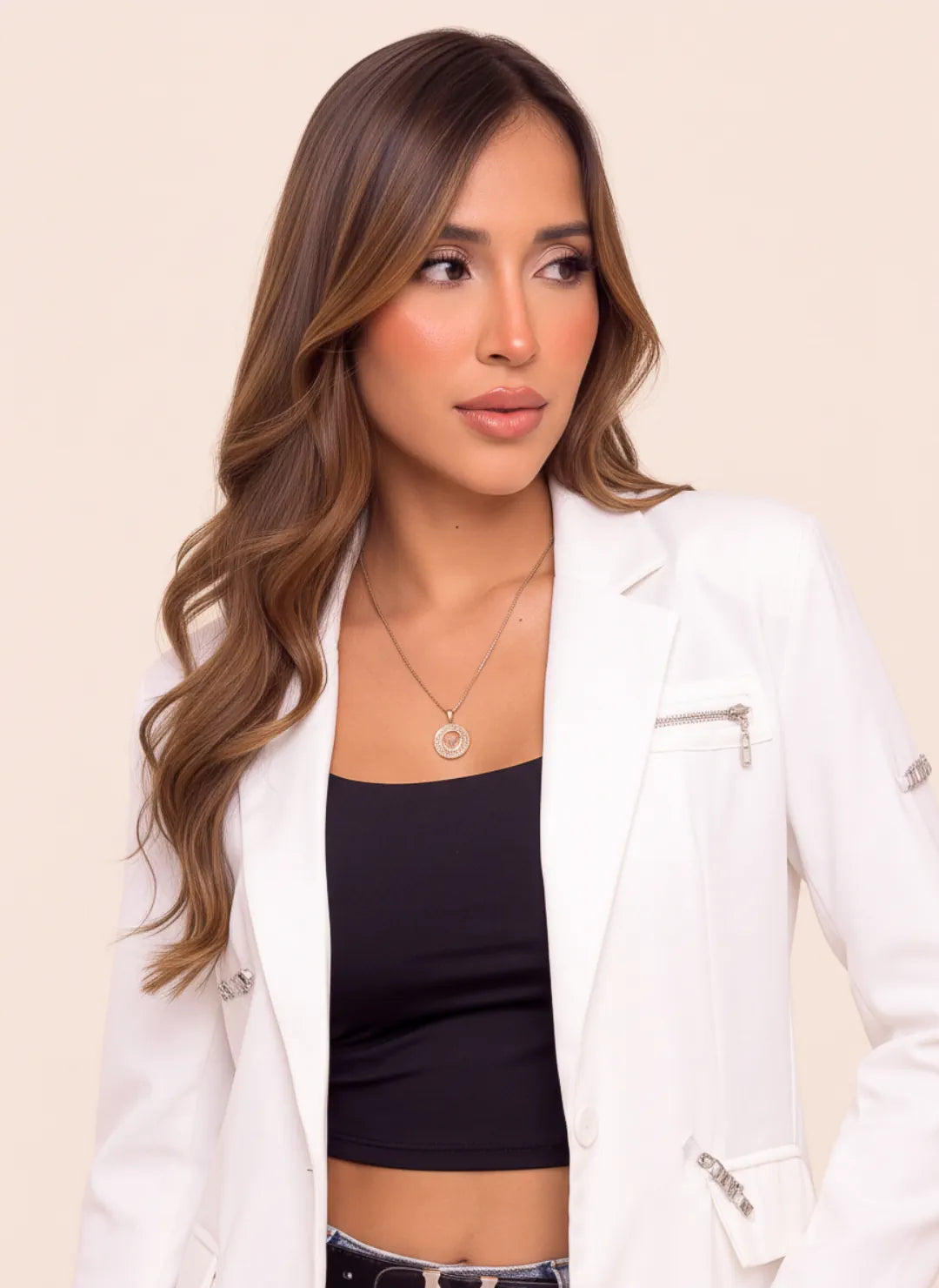 BLAZER OVERSIZE WN BLANCO - Tienda Coral
