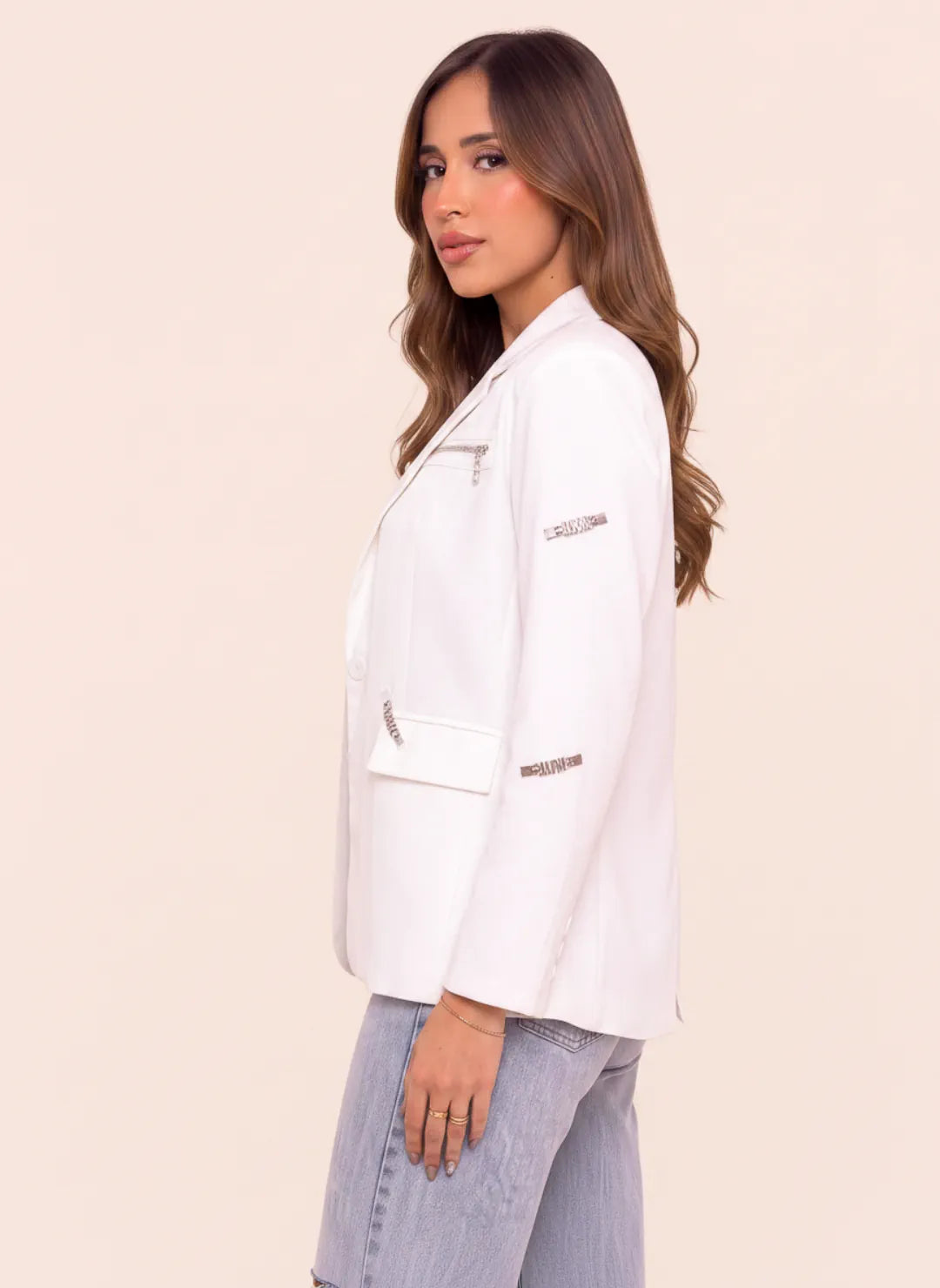 BLAZER OVERSIZE WN BLANCO - Tienda Coral